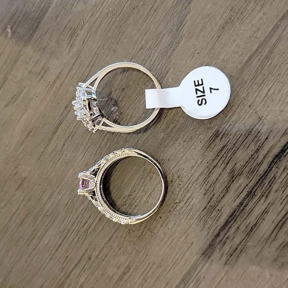 NWOT Faux Pink Diamond & Silver Ring - Picture 7 of 8